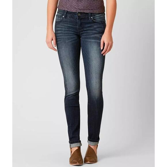 Miss Me Select Signature Skinny Stretch Jeans Dark Wash Blue Womens 28 Grunge - Picture 1 of 5